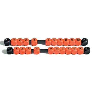 Voetbaltafel Scoreteller Oranje met cijfers, set van 2