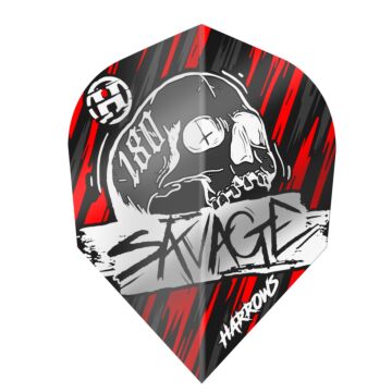 Harrows Savage flights red/silver 8500