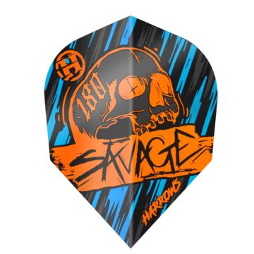 Harrows Savage flights orange/blue 8501