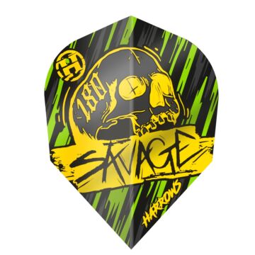 Harrows Savage flights geel/groen 8502
