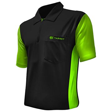 Target Coolplay Hybrid 3 dart polo shirt Zwart met Licht Groen