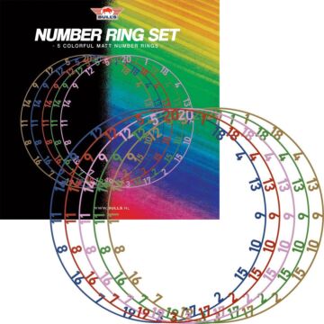 Bull's Colorfull Matt Number ring set 5pcs