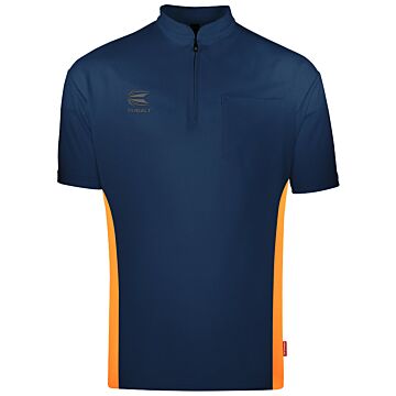 Target Coolplay Collarless dart polo shirt Donker Blauw met Oranje Target Coolplay Collarless dart polo shirt Donker Blauw met Oranje