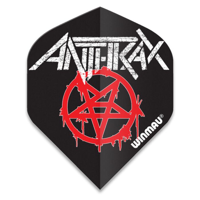 Winmau Rock Legends flight Anthrax Logo