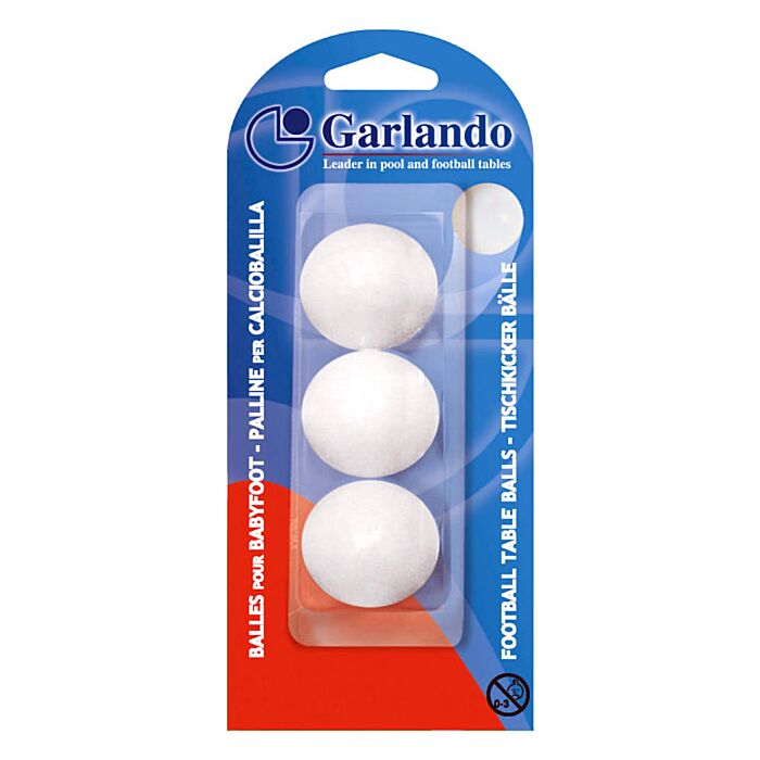 Voetballetjes Garlando Wit blister 3 Voetballetjes Garlando Wit blister 3