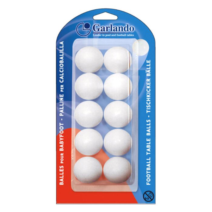 Voetballetjes Garlando Wit blister 10 Voetballetjes Garlando Wit blister 10