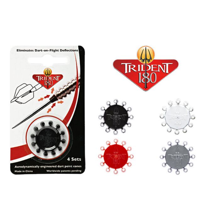Winmau Trident 180 in Zwart, Wit, Grijs of Rood