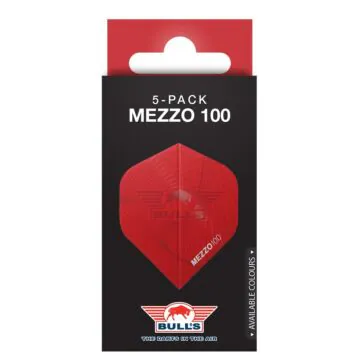 Bull's Mezzo Rood No.2 Flights | 5-Pack